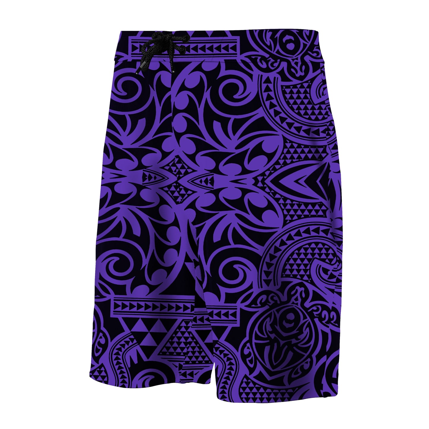Hawaii Polynesian Tribal Turtle Board Shorts Purple