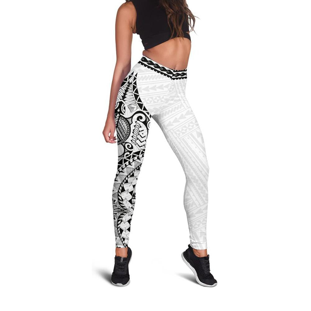 Neo Polynesian 3rd Leggings White A6