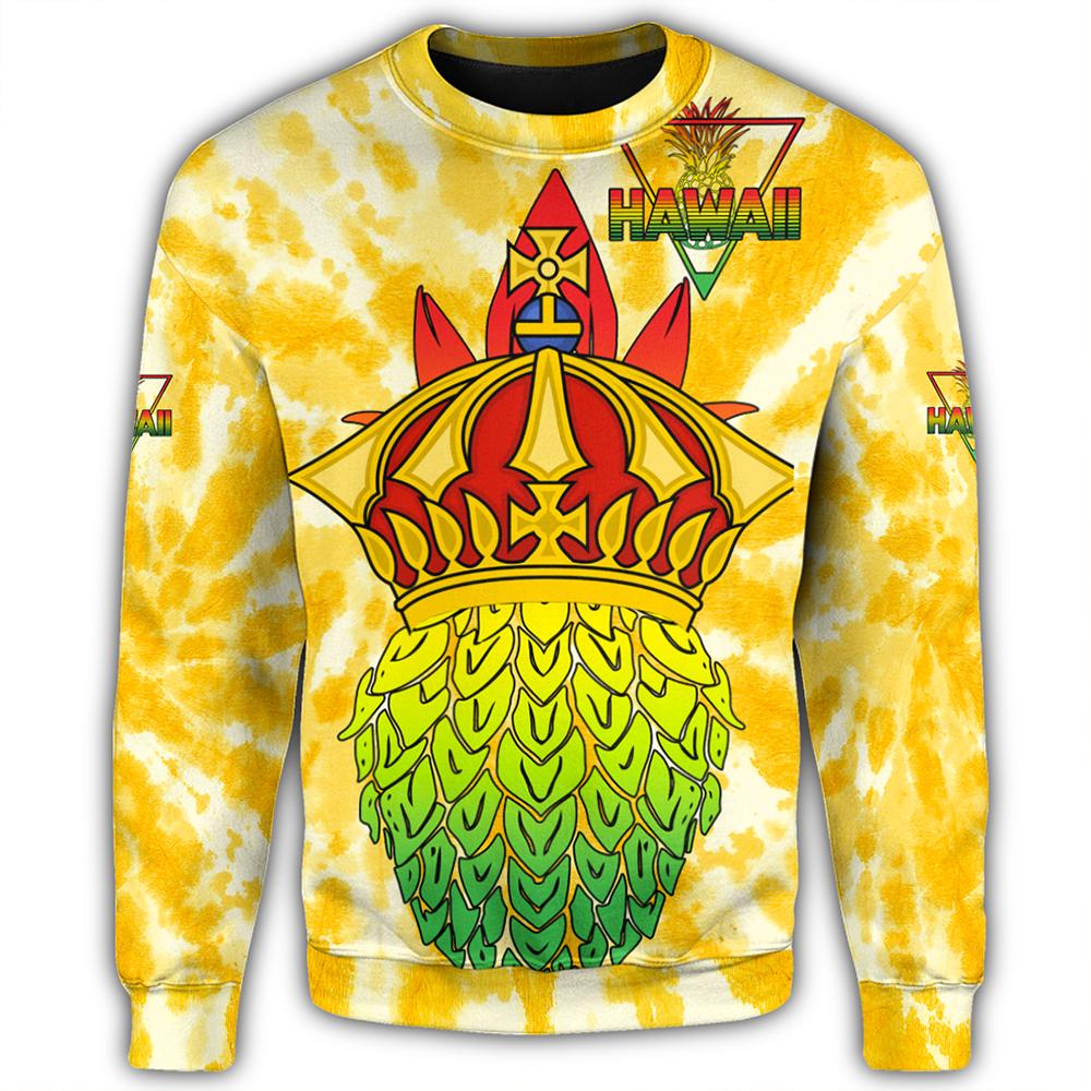 Hawaii Pineapple Crown Sweatshirt Queen AH