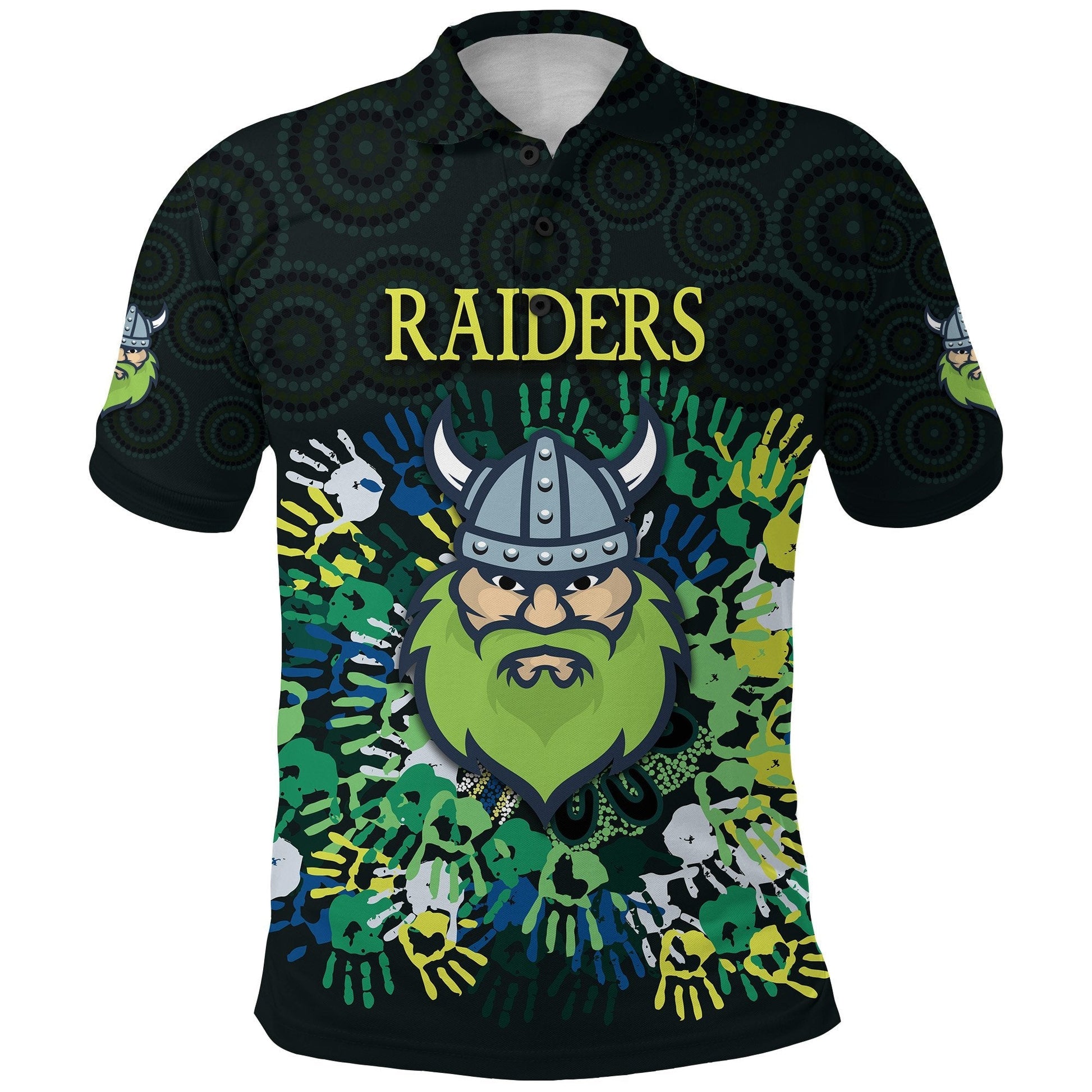 Canberra Polo Shirt Raiders Viking Simple Indigenous