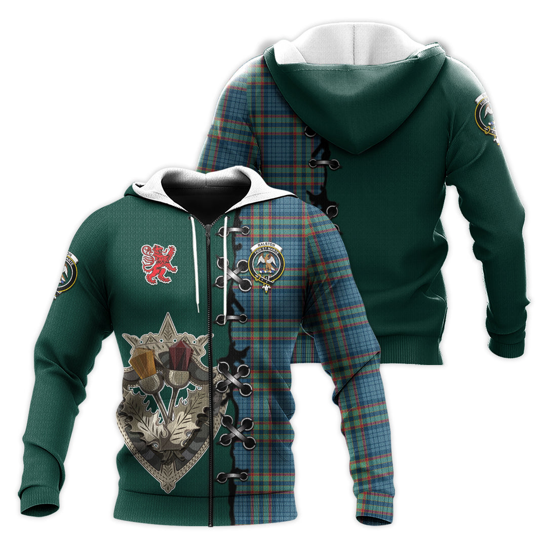 Printivon Ralston Uk Tartan Hoodie Lion Rampant And Celtic Thistle Style