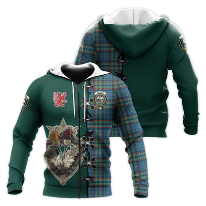 Printivon Ralston Uk Tartan Hoodie Lion Rampant And Celtic Thistle Style