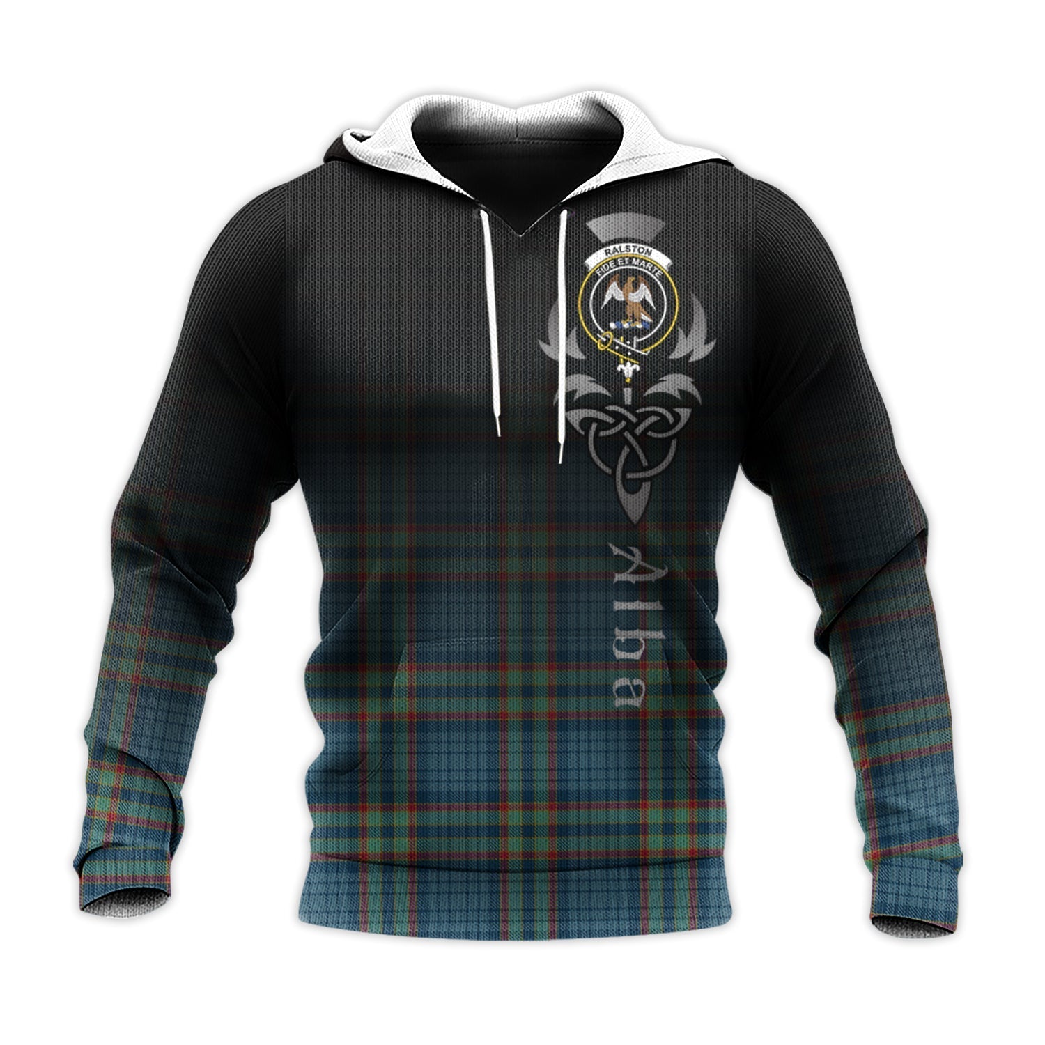 Printivon Ralston Uk Tartan Crest Alba Celtic Hoodie