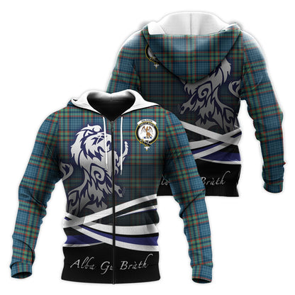 Printivon Ralston Uk Tartan Scottish Lion Hoodie