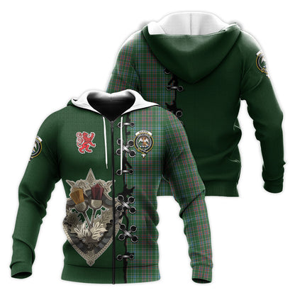 Printivon Ralston Usa Tartan Hoodie Lion Rampant And Celtic Thistle Style