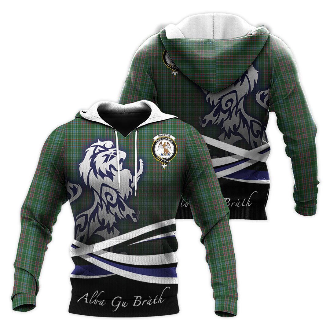 Printivon Ralston Usa Tartan Scottish Lion Hoodie