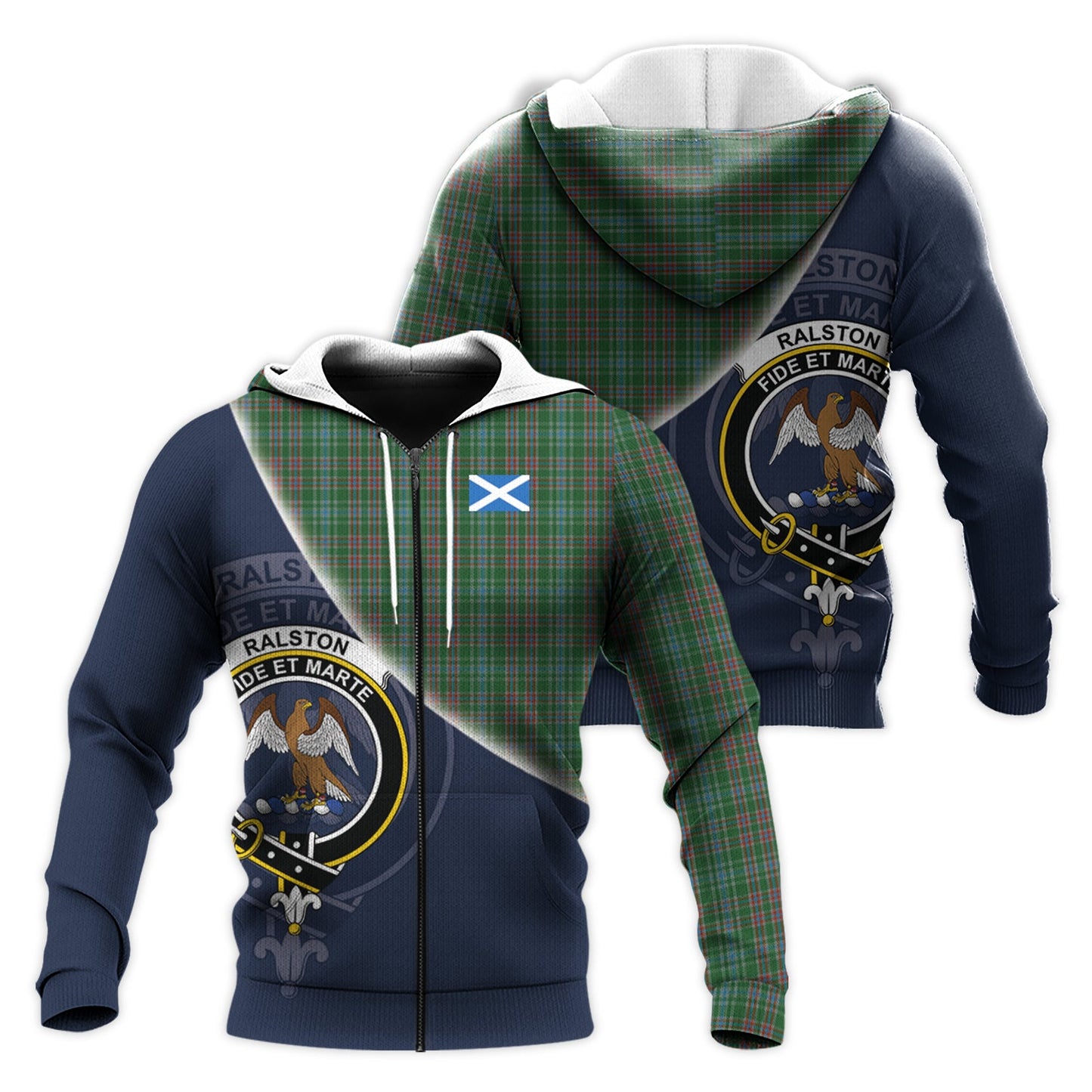 Printivon Ralston Usa Tartan Scottish Crest Hoodie