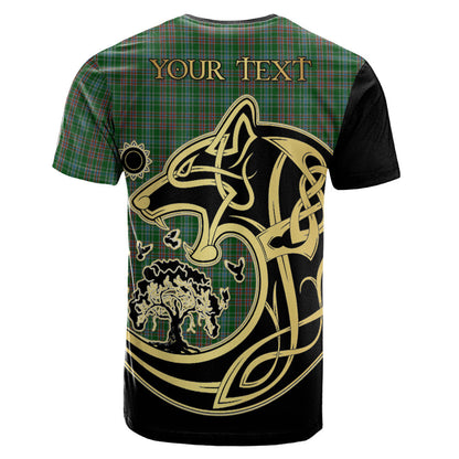Printivon Ralston USA Crest Celtic Wolf Tartan T Shirt Custom Your Text