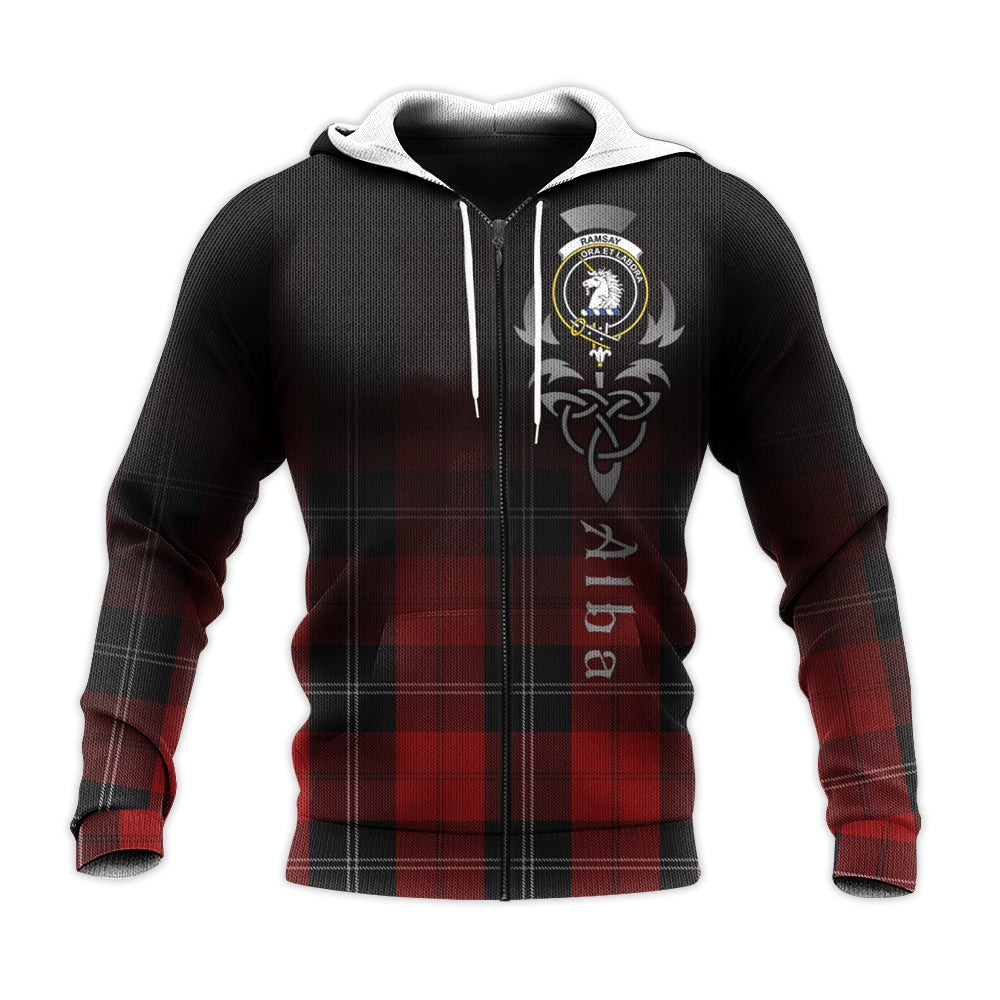 Printivon Ramsay Tartan Crest Alba Celtic Hoodie
