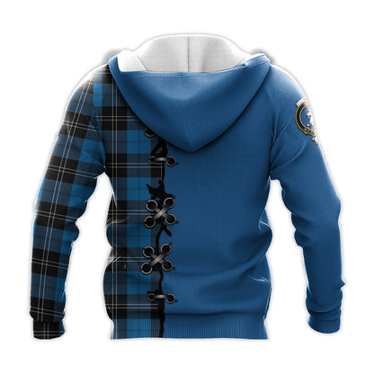 Printivon Ramsay Blue Ancient Tartan Hoodie Lion Rampant And Celtic Thistle Style