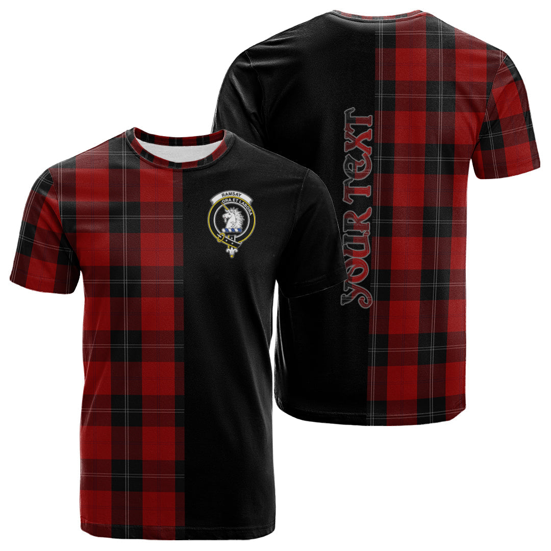Printivon Ramsay Red Tartan Personalize Half T shirt