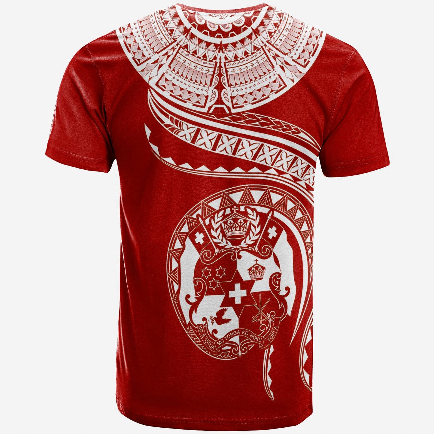 Toko ’Ofa Tonga Polynesian T - Shirt - Tonga Waves Red 02