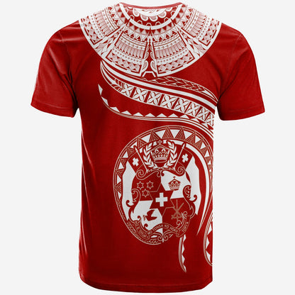 Toko ’Ofa Tonga Polynesian T - Shirt - Tonga Waves Red 02