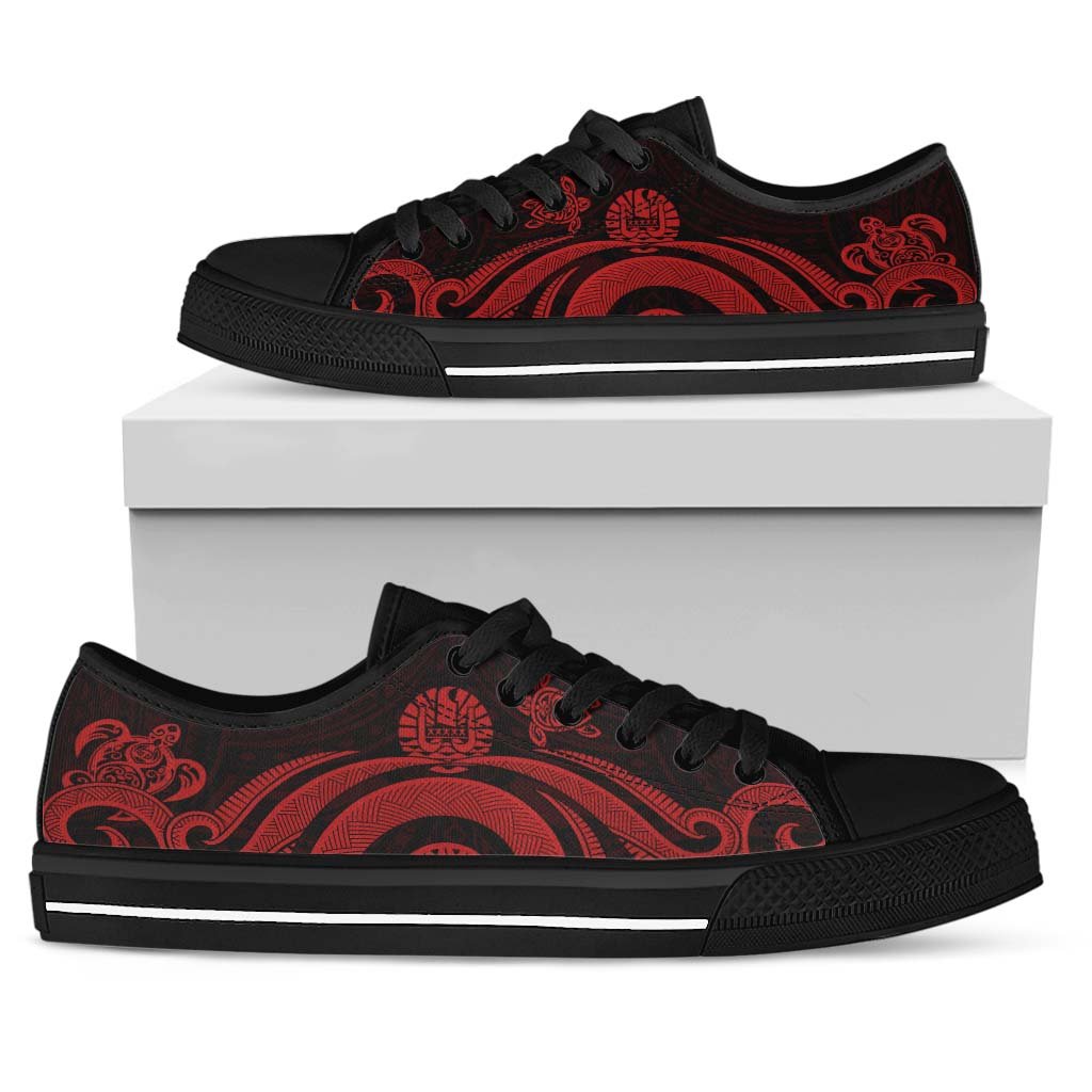 Tahiti Low Top Canvas Shoes - Red Tentacle Turtle