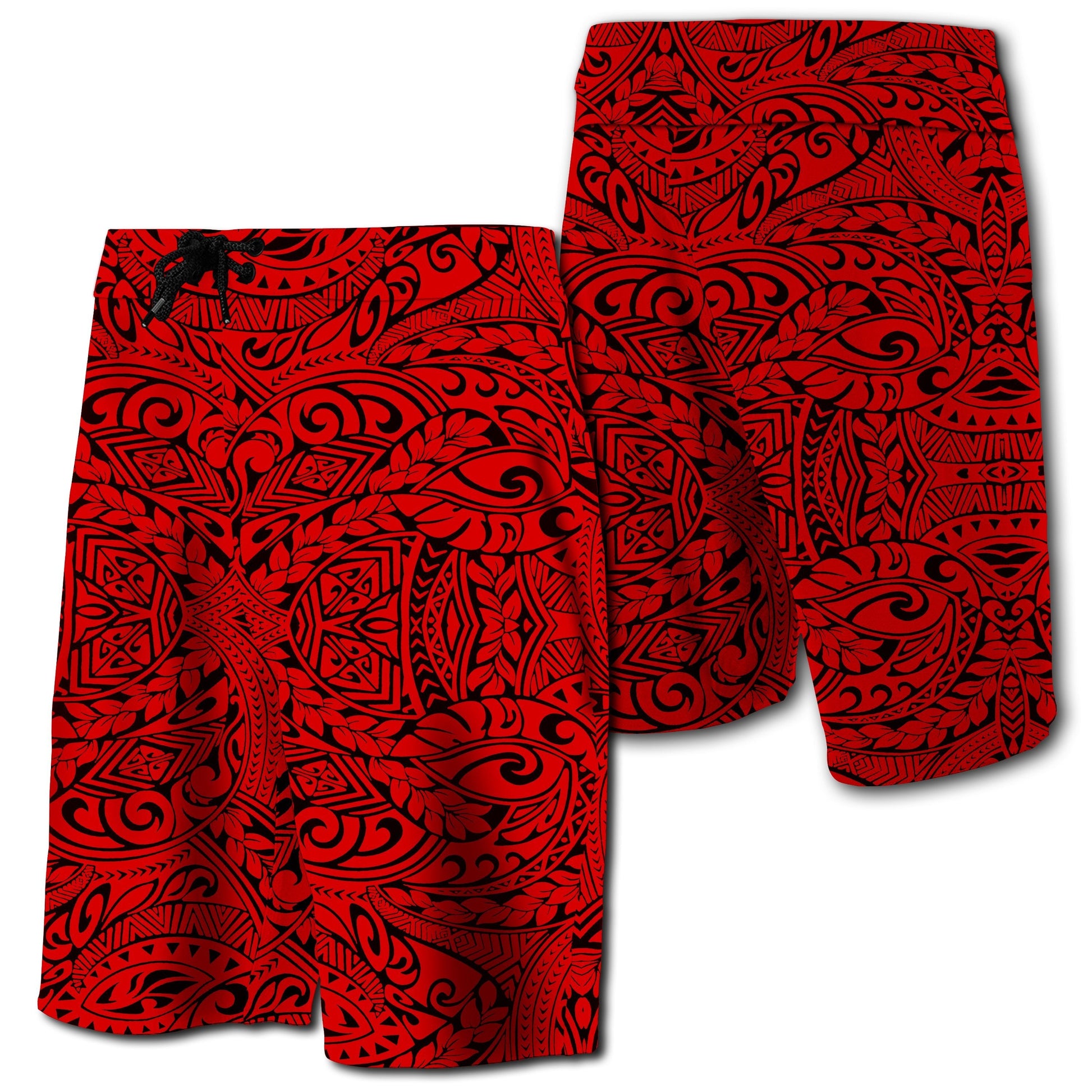 Hawaii Polynesian Culture Board Shorts Red