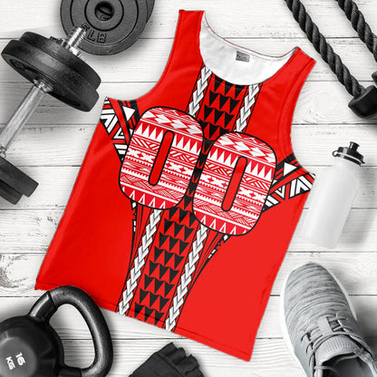 Personalised Hawaii Men's Tank Top Red Football Tank Top AH