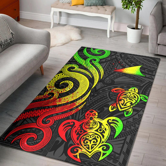 Tokelau Area Rug Regaae Tentacle Turtle