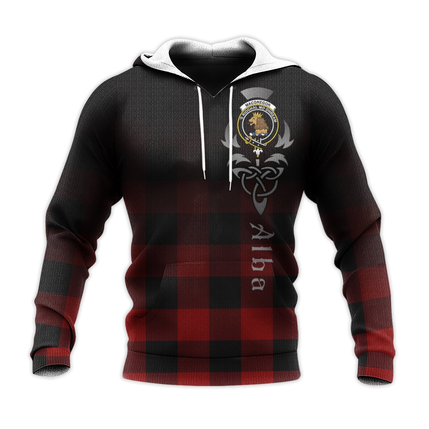 Printivon Rob Roy Macgregor Tartan Crest Alba Celtic Hoodie