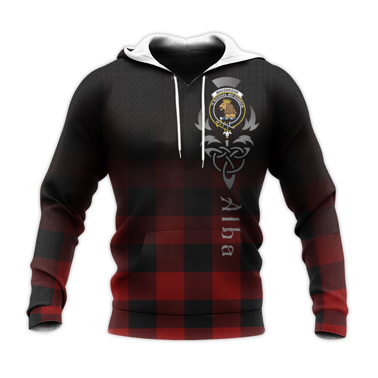 Printivon Rob Roy Macgregor Tartan Crest Alba Celtic Hoodie