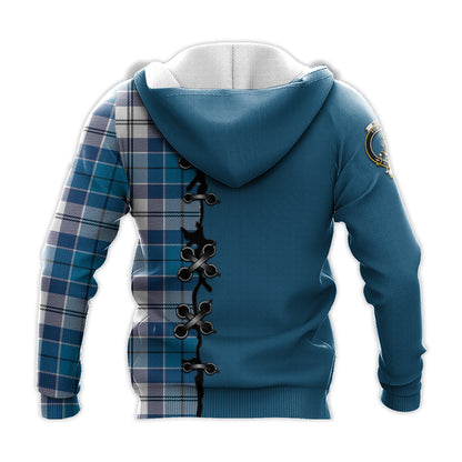 Printivon Roberton Tartan Hoodie Lion Rampant And Celtic Thistle Style