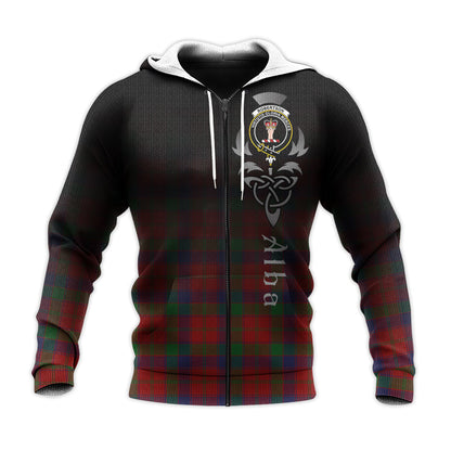 Printivon Robertson Tartan Crest Alba Celtic Hoodie