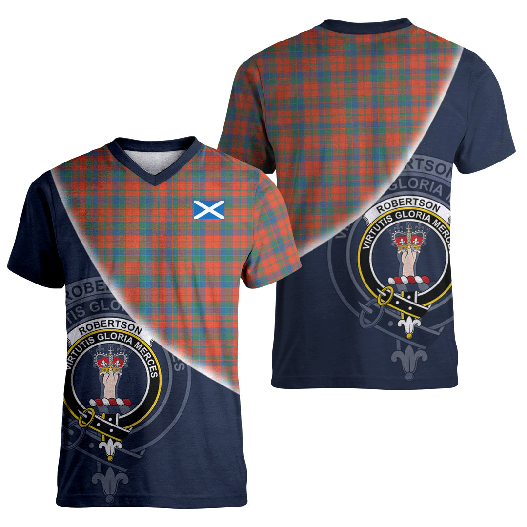 Printivon Robertson Ancient Tartan Scottish Crest T Shirt