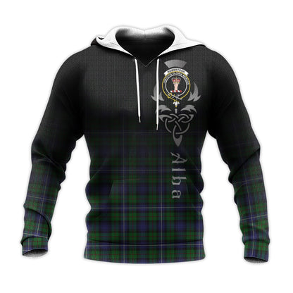 Printivon Robertson Hunting Tartan Crest Alba Celtic Hoodie