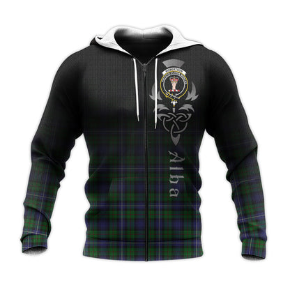 Printivon Robertson Hunting Tartan Crest Alba Celtic Hoodie