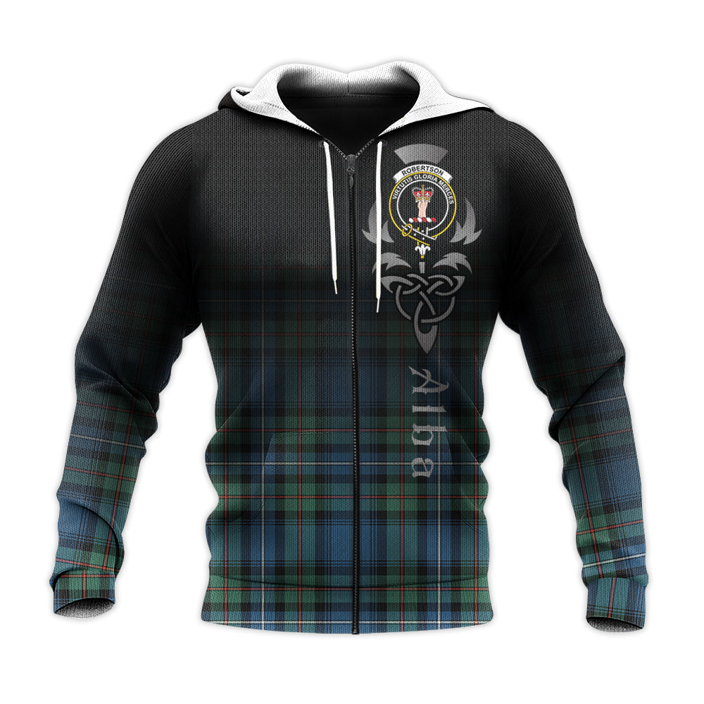 Printivon Robertson Hunting Ancient Tartan Crest Alba Celtic Hoodie