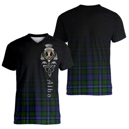 Printivon Robertson Hunting Modern Tartan Crest Alba Celtic T Shirt