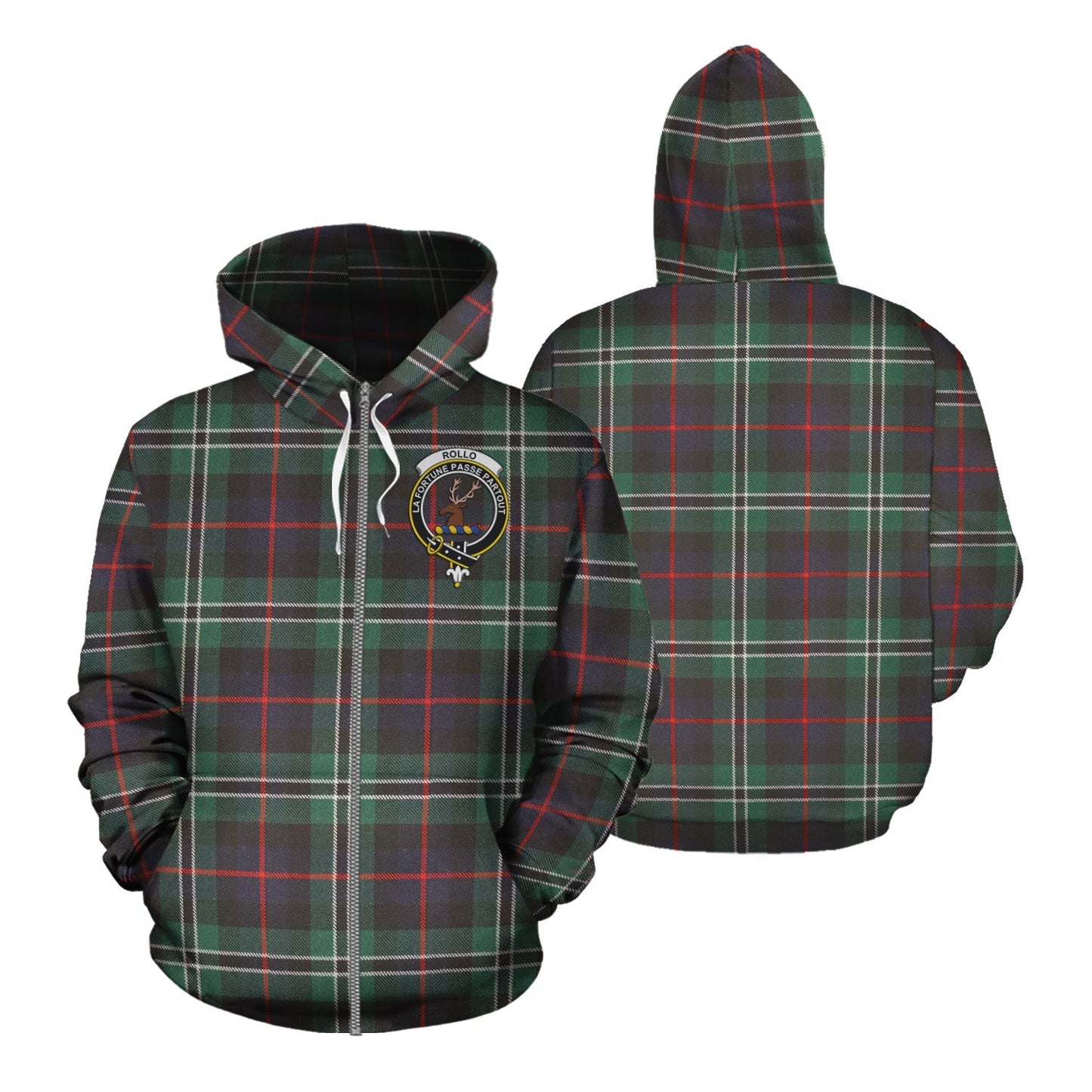 Printivon Rollo Hunting Tartan Hoodie