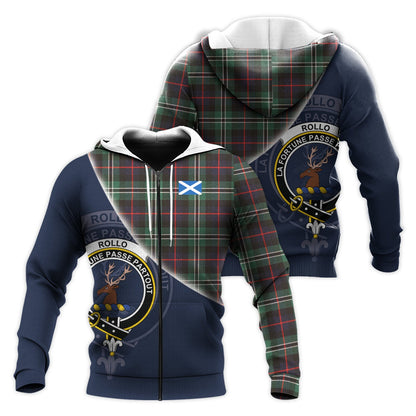 Printivon Rollo Hunting Tartan Scottish Crest Hoodie