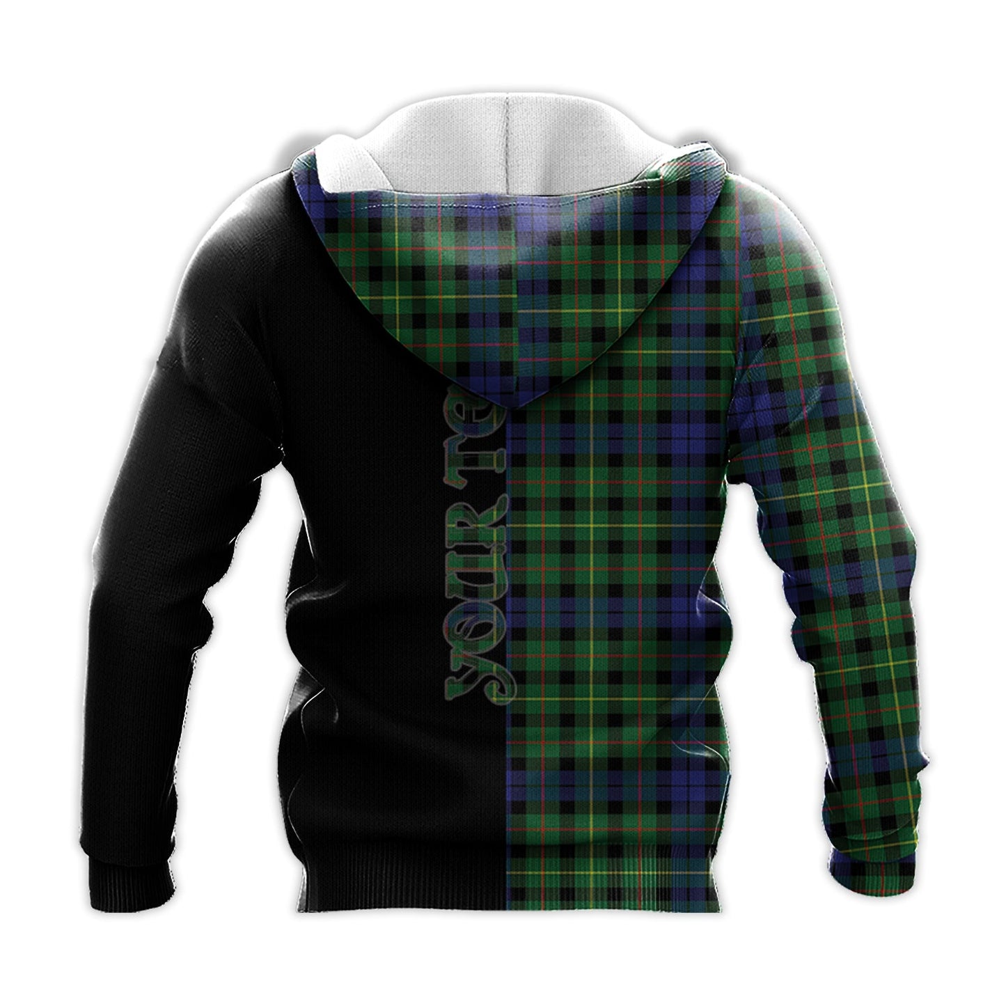 Printivon Rollo Modern Tartan Personalize Half Hoodie