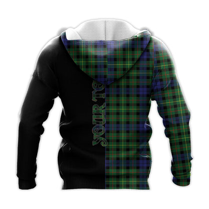 Printivon Rollo Modern Tartan Personalize Half Hoodie