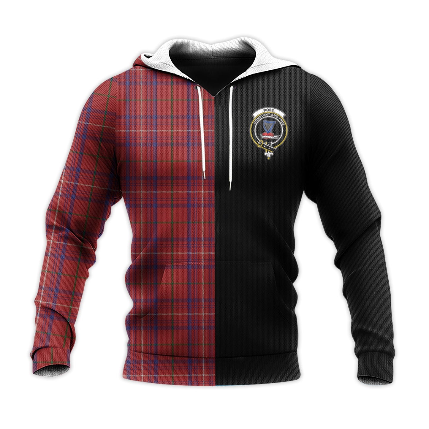 Printivon Rose Tartan Personalize Half Hoodie
