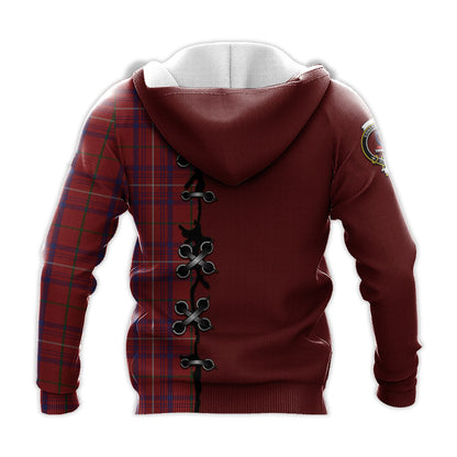 Printivon Rose Tartan Hoodie Lion Rampant And Celtic Thistle Style