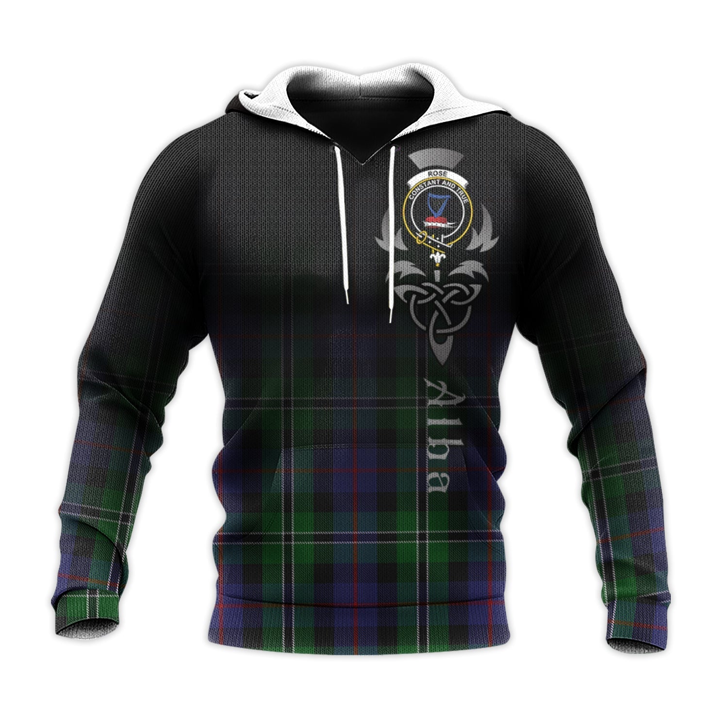 Printivon Rose Hunting Tartan Crest Alba Celtic Hoodie