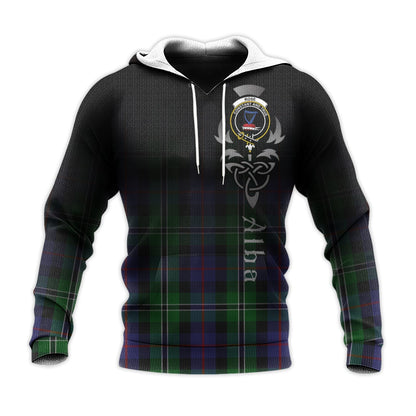 Printivon Rose Hunting Tartan Crest Alba Celtic Hoodie