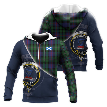 Printivon Rose Hunting Tartan Scottish Crest Hoodie