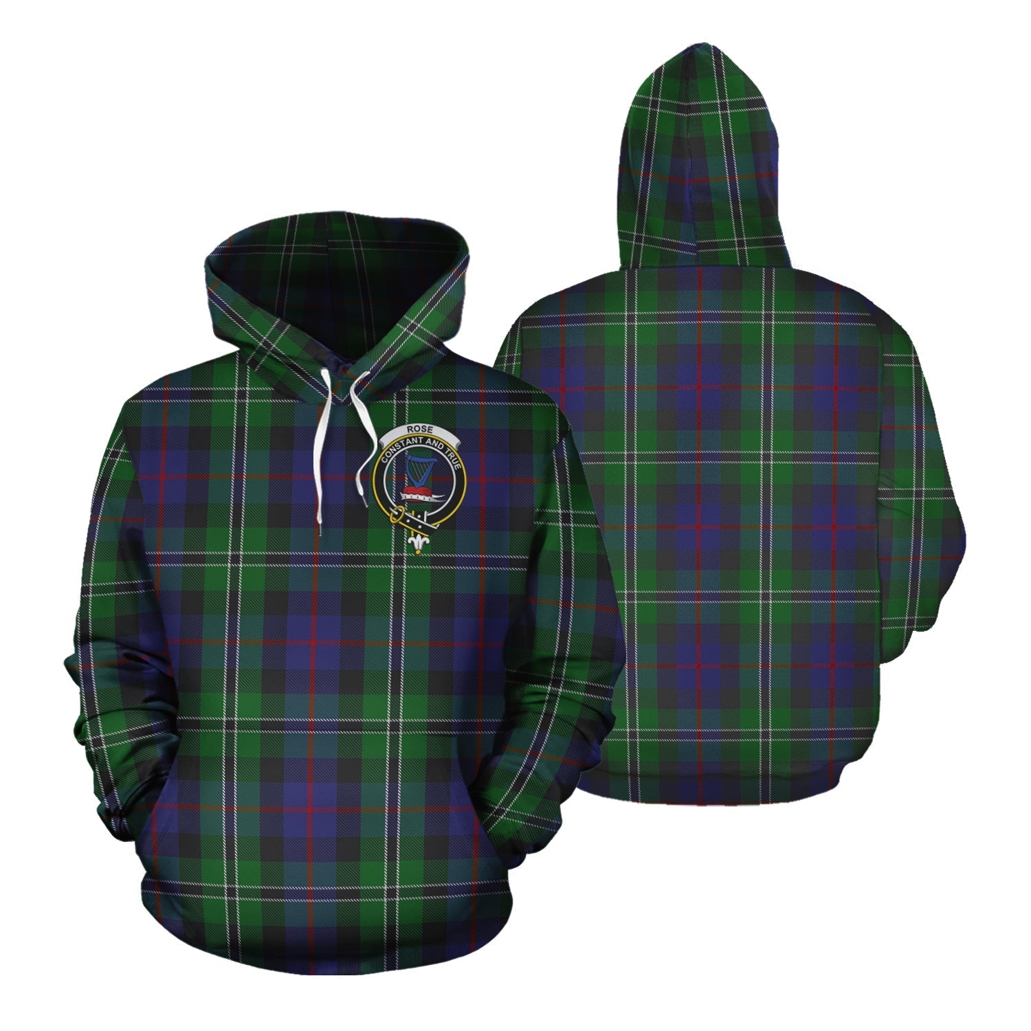 Printivon Rose Hunting Tartan Hoodie