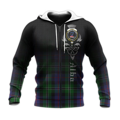 Printivon Rose Hunting Tartan Crest Alba Celtic Hoodie