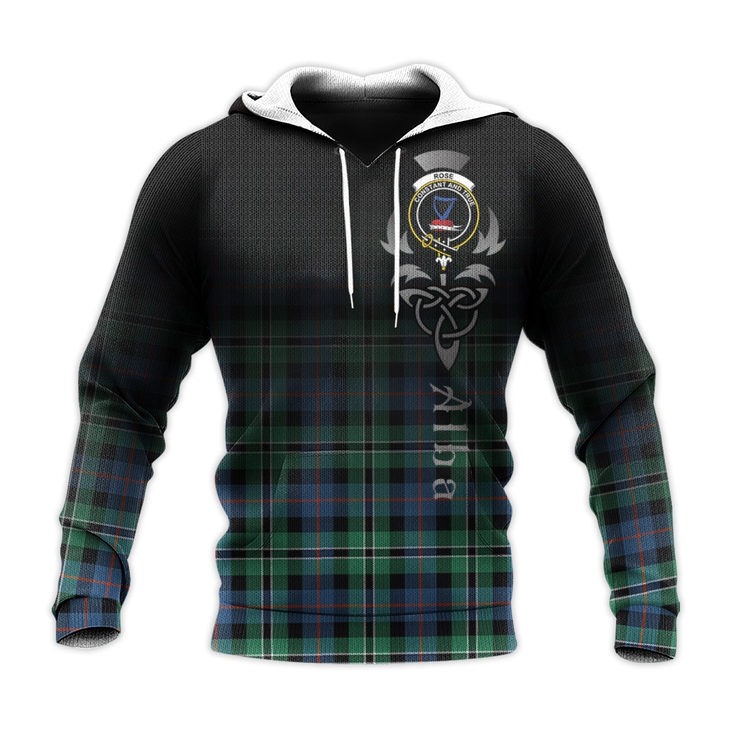 Printivon Rose Hunting Ancient Tartan Crest Alba Celtic Hoodie