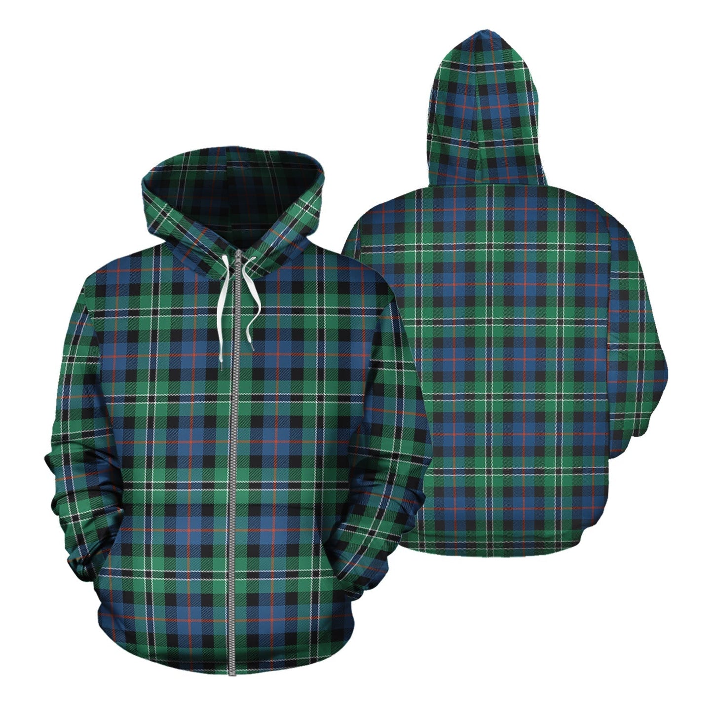 Printivon Rose Hunting Ancient Tartan Hoodie