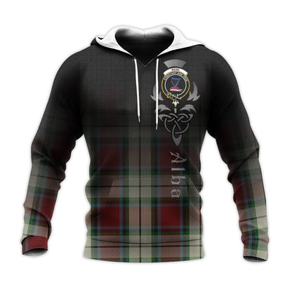 Printivon Rose White Dress Tartan Crest Alba Celtic Hoodie