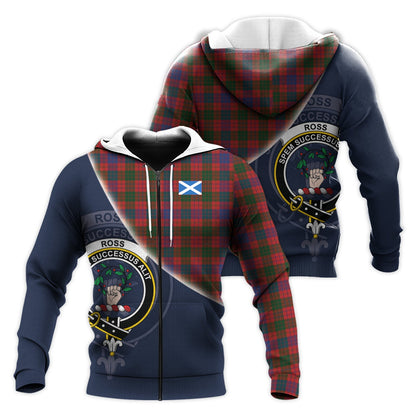 Printivon Ross Tartan Scottish Crest Hoodie