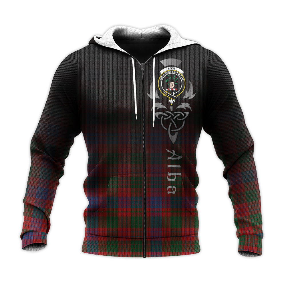 Printivon Ross Tartan Crest Alba Celtic Hoodie