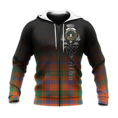 Printivon Ross Ancient Tartan Crest Alba Celtic Hoodie
