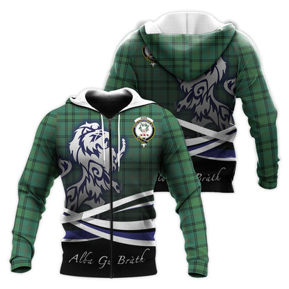 Printivon Ross Hunting Ancient Tartan Scottish Lion Hoodie