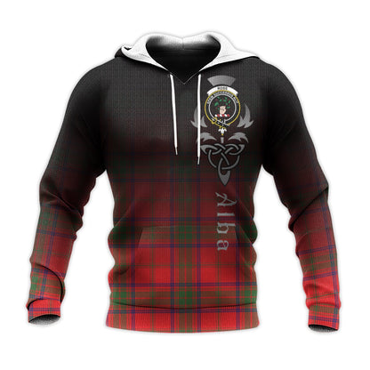 Printivon Ross Modern Tartan Crest Alba Celtic Hoodie