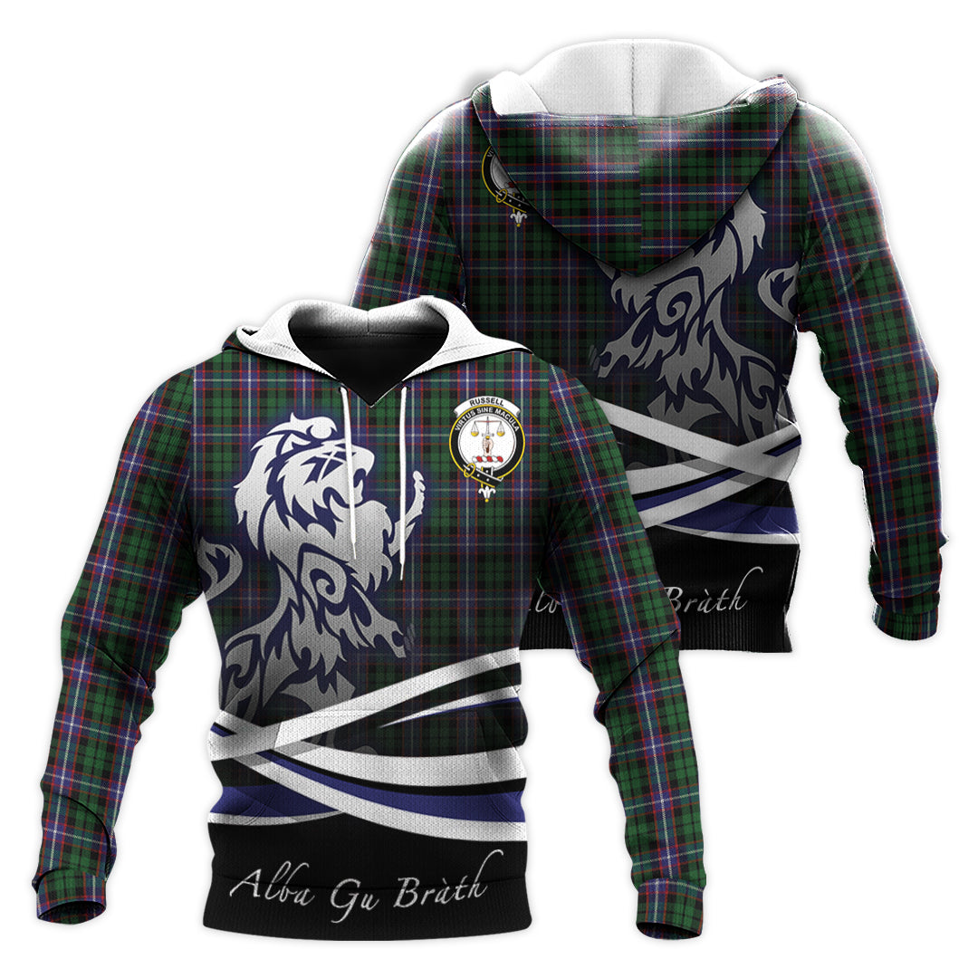 Printivon Russell Tartan Scottish Lion Hoodie